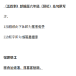 01 五四制·六年级重点篇目及理解性默写梳理(1)