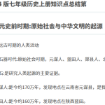 2024 版七年级历史上册知识点总结第