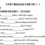 期末语法专项练习题2024-2025学年人教版（2024）七年级英语下册