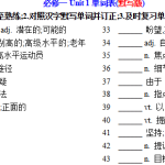 高中英语单词背诵