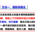 2024届高考文言实词推断方法 课件