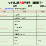 七上英语早背晚默33天